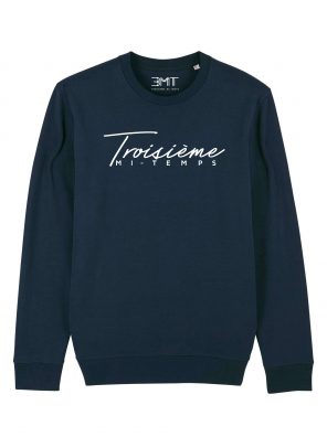 3MT troisieme-mi-temps-sweat-French Navy-blanc