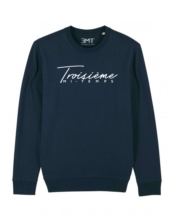 3MT troisieme-mi-temps-sweat-French Navy-blanc