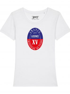 LICENCE XV FEMME BLANC RUGBY BALLON BLEU BLANC ROUGE 3MT TROISIEME MI TEMPS