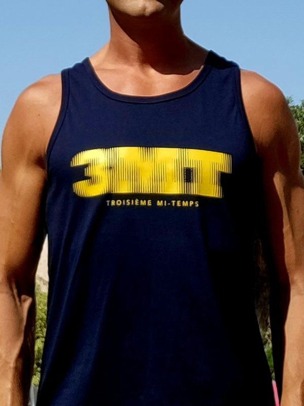3mt TroisièmeMi-Temps t-shirt debardeur rugby coton bio jaune bleu asm humour apero biere ami