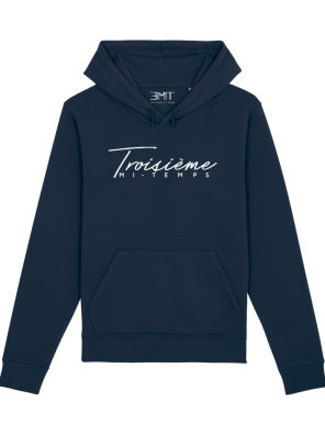 SWEAT CAPUCHE 3MT TROISIEME MI TEMPS BLEU MARINE BLANC