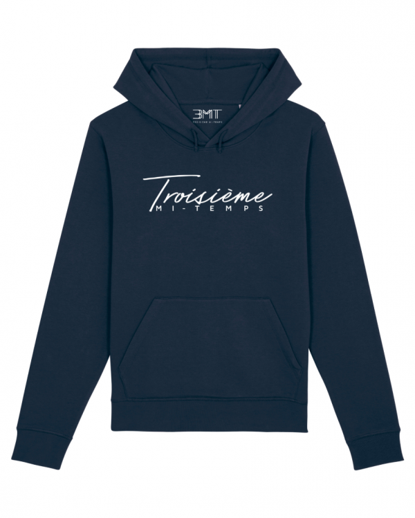 SWEAT CAPUCHE 3MT TROISIEME MI TEMPS BLEU MARINE BLANC