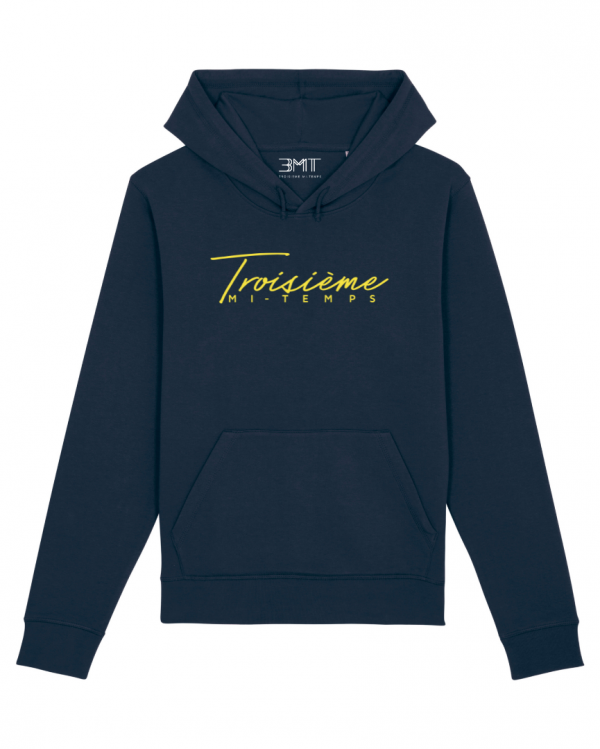 SWEAT CAPUCHE 3MT TROISIEME MI TEMPS BLEU MARINE JAUNE