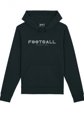 SWEAT CAPUCHE FOOTBALL 3MT TROISIEME MI TEMPS NOIR BLANC