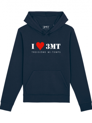 SWEAT CAPUCHE I LOVE 3MT TROISIEME MI TEMPS BLEU MARINE