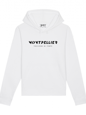 SWEAT CAPUCHE MONTPELLIER 3MT TROISIEME MI TEMPS BLANC