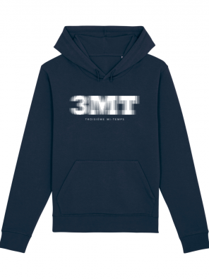 SWEAT CAPUCHE TROISIEME MI TEMPS 3MT BLEU MARINE BLANC