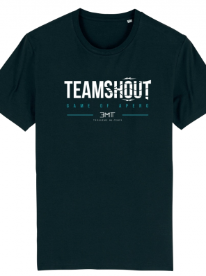 t-shirt teamshout 3mt troisieme mi-temps noir