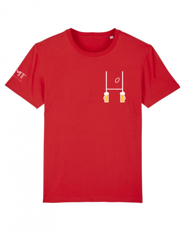 t-shirt rouge RUGBY BIERE 3mt troisieme mi-temps.