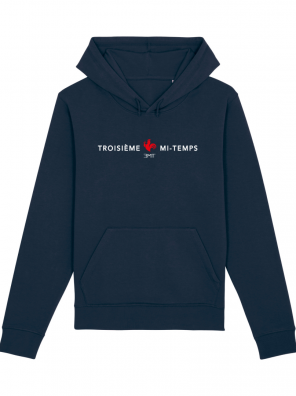 sweat capuche 3MT troisieme mi temps coq rouge bleu marine