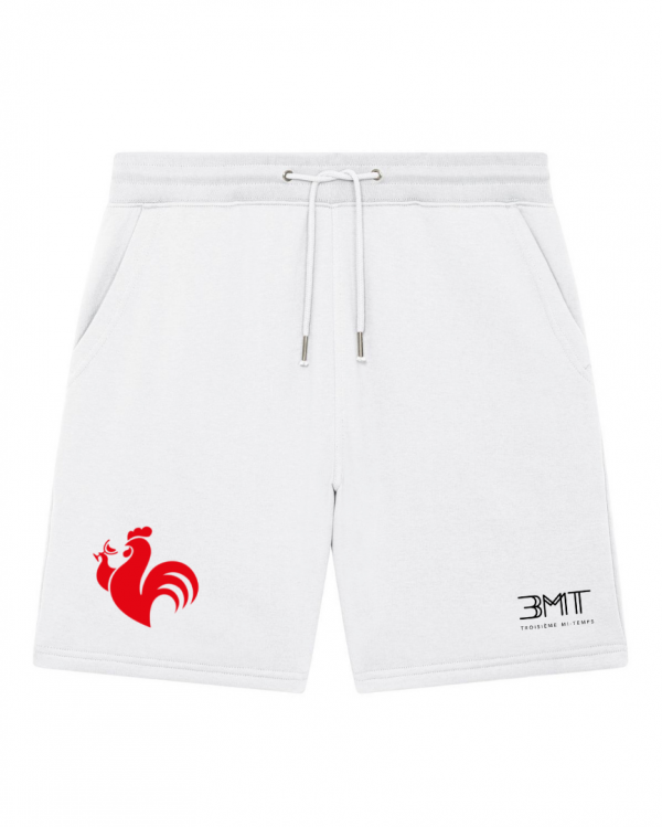 short blanc coq rouge 3mt troisieme mi temps