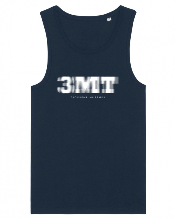 débardeur bleu marine blanc 3mt troisieme mi temps