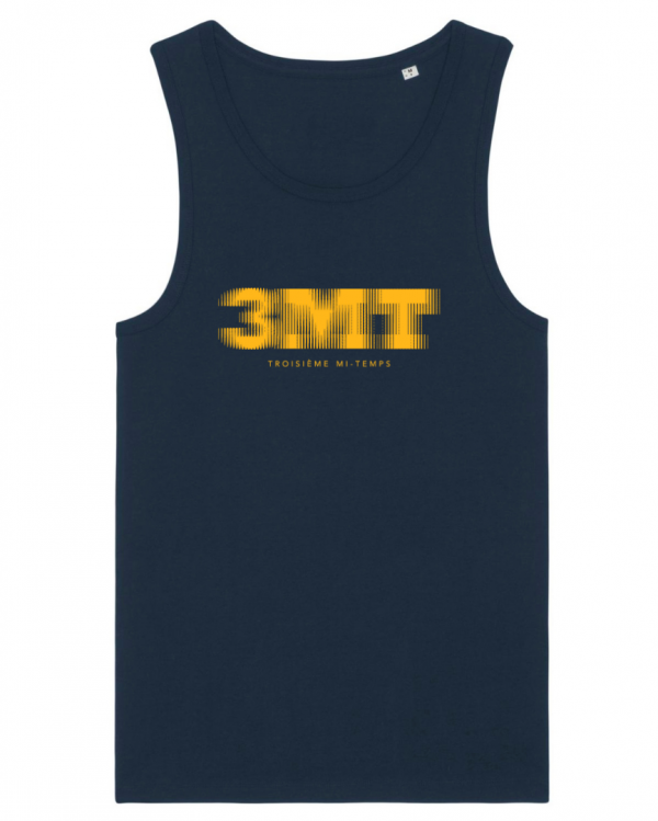 débardeur bleu marine jaune 3mt troisieme mi temps