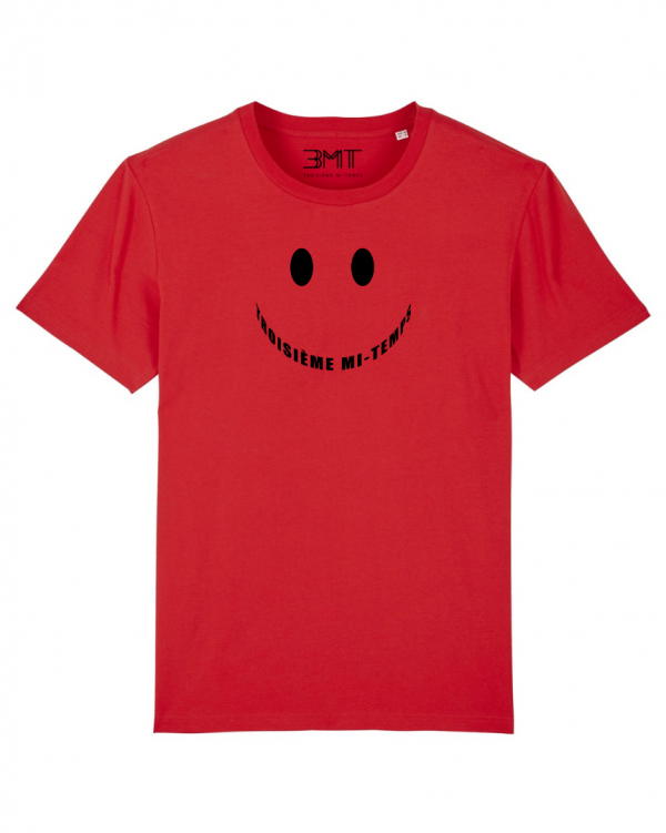 3MT troisieme mi temps tshirt smile rouge noir