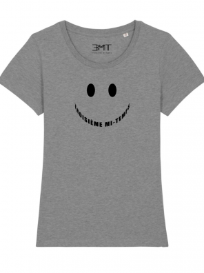 3mt troisieme mi temps tshirt femme smile gris