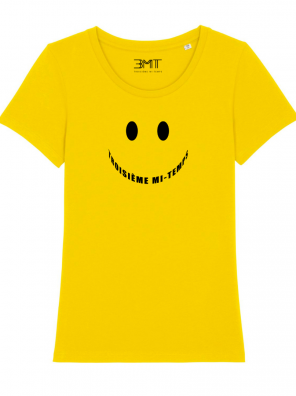 3mt troisieme mi temps tshirt femme smile jaune