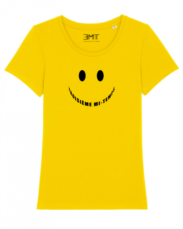 3mt troisieme mi temps tshirt femme smile jaune