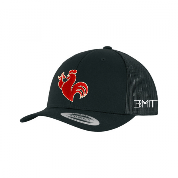 Casquette Trucker Noir COQ ROUGE sportif france rugby 3mt troisieme mi temps