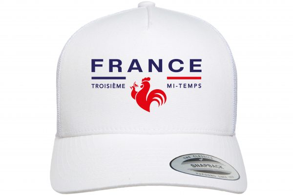 Casquette Trucker France Coq bleu blanc rouge 3mt troisieme mi temps