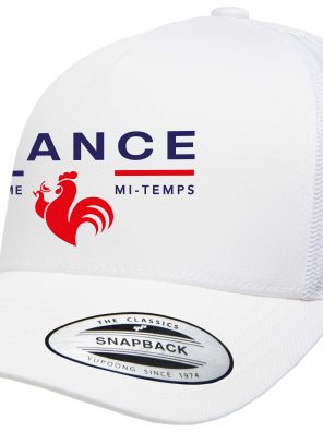 Casquette Trucker France Coq bleu blanc rouge 3mt troisieme mi temps coté