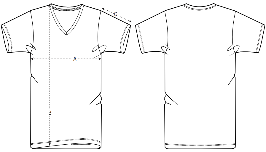 t shirt col v t shirt col v