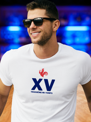 Le t-shirt de la TROISIÈME MI-TEMPS qu’il te faut pour supporter le XV de France pour le tournoi des Six Nations 2024.