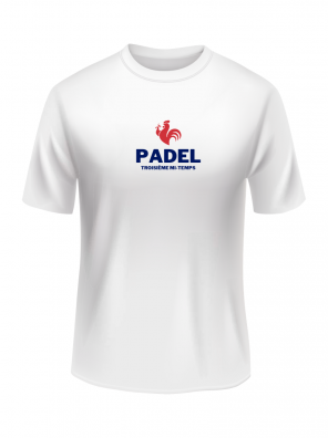 Le t-shirt de la TROISIÈME MI-TEMPS qu’il te faut si tu aimes le padel.