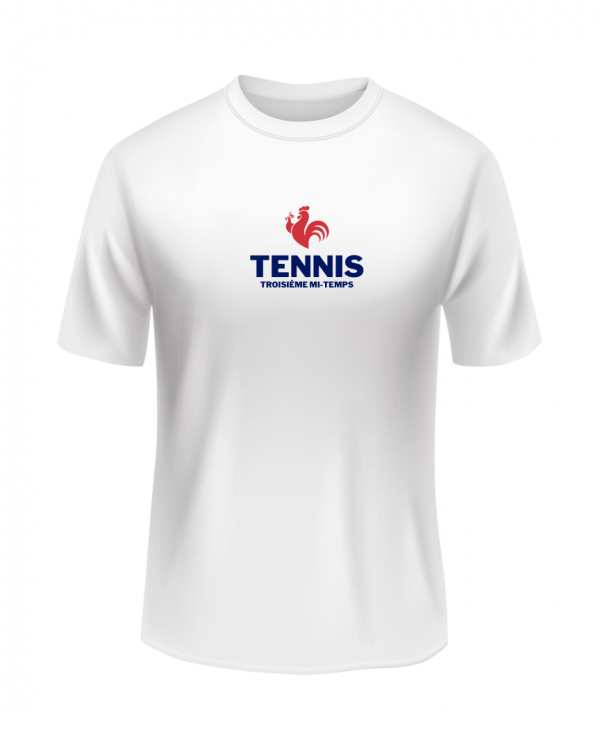 Le t-shirt de la TROISIÈME MI-TEMPS qu’il te faut si tu aimes le tennis.