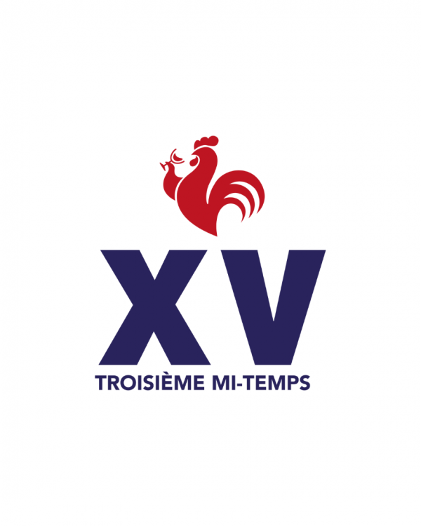 XV COQ TROISIEME MI TEMPS 3MT rugby rouge tshirt blanc six nation jeux olympiques coupe monde..